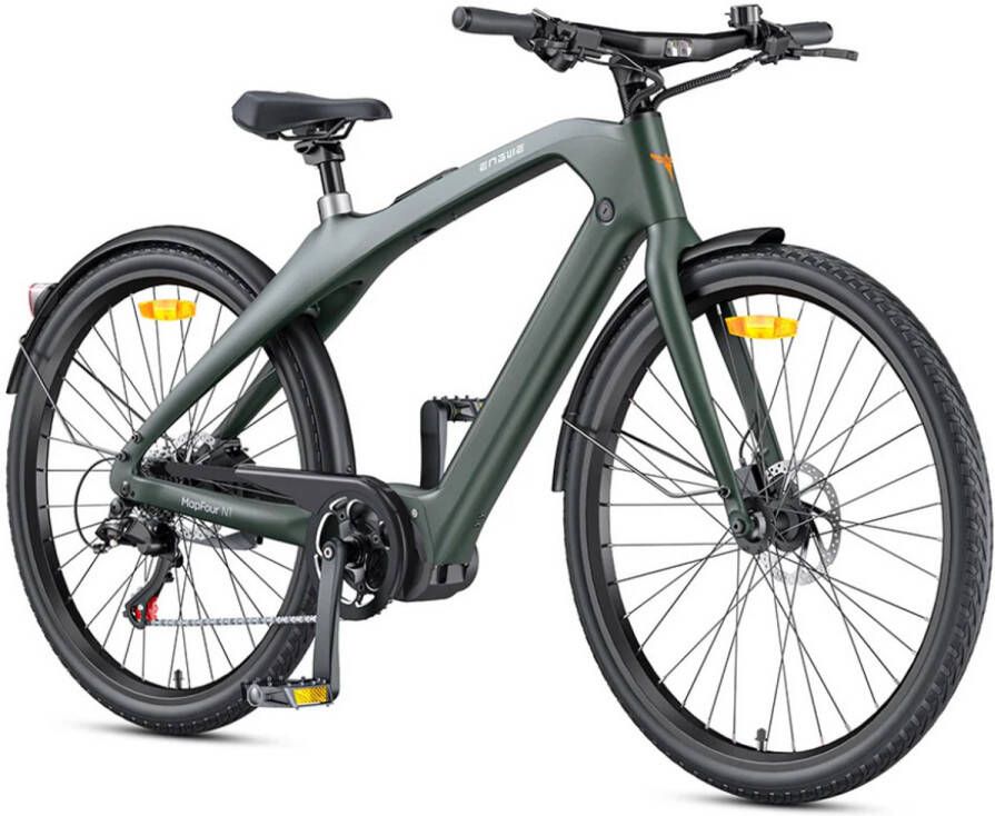 Engwe MapFour N1 Pro Elektrische Fiets – E-bike – Hoge Instap – 28 Inch 250W Motor 100 km Actieradius Hydraulische Schijfremmen Groen