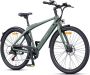 Engwe MapFour N1 Air elektrische fiets 250W motor 36V 10Ah accu 700*38C spaakbanden 25km h max snelheid 100km actieradius mechanische schijfrem voor en achter SHI O 7 versnellingen koppel sensor LCD-kleurenscherm Groen - Thumbnail 2