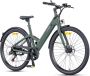 Engwe MapFour N1 Air ST elektrische fiets 250W motor 36V 10Ah accu 700*38C spaakbanden 25km h max snelheid 100km actieradius mechanische schijfrem voor en achter SHI O 7 versnellingen koppelsensor LCD-kleurenscherm Groen - Thumbnail 2