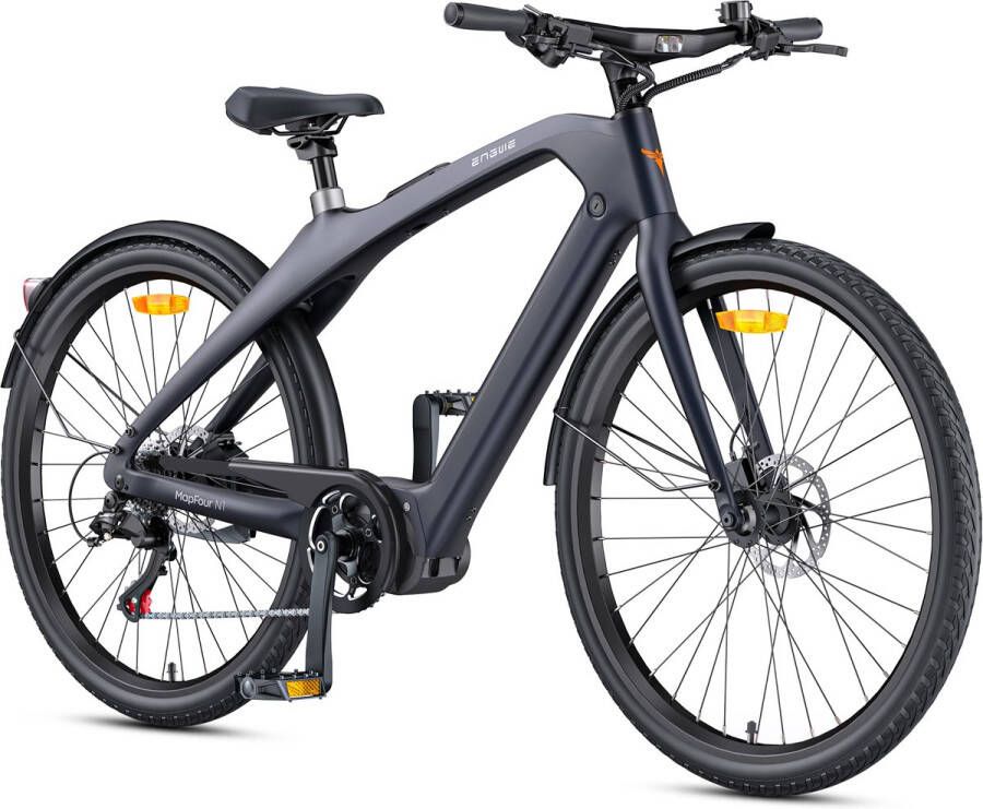 Engwe N1 Pro Elektrische fiets Actieradius 100km Verwijderbare batterij 36V10Ah Motor 250W met koppelondersteuning Frame van koolstofvezel 7-versnellingsbak Wieldiameter 700C Grijs
