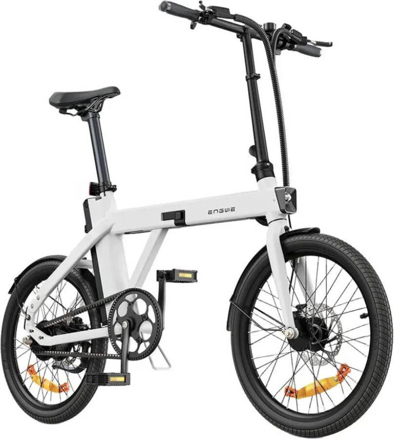 Engwe P20 Elektrische Vouwfiets Carbon Riemaandrijving 20 Inch 250W Motor 100 km Actieradius Hydraulische Schijfrem Wit