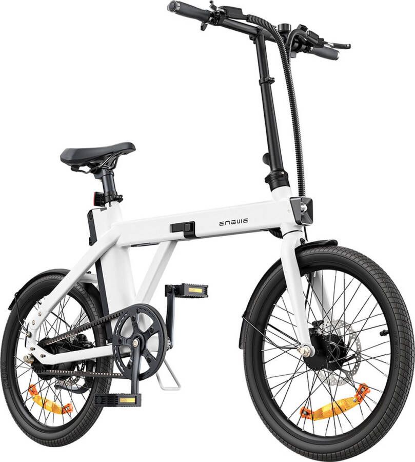 Engwe P20 Opvouwbare elektrische fiets 36V 9.6A accu 20*1.95” banden 25km h max snelheid 100km actieradius hydraulische schijfrem Wit—Gratis geschenk voor een beperkte tijd: stuurtas + houder voor mobiele telefoon + combinatieslot