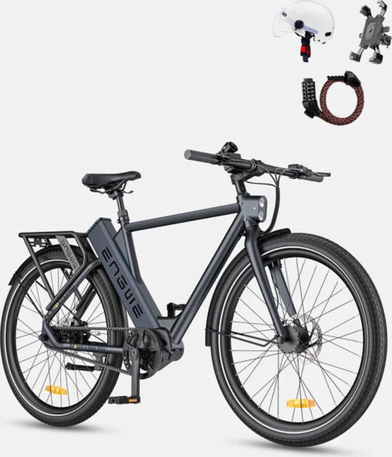 Engwe P275 Pro City elektrische fiets 27 5 '' spaakbanden 250 W Bafang borstelloze middenmotor automatische versnellingspook met 3 niveaus 36 V 19 2 Ah batterij maximaal bereik van 260 km hydraulische schijfrem voor en achter zwart