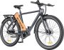 Engwe P275 Pro City elektrische fiets 27 5 '' spaakbanden 250 W Bafang borstelloze middenmotor automatische versnellingspook met 3 niveaus 36 V 19 2 Ah batterij maximaal bereik van 260 km hydraulische schijfrem voor en achter zwart-oranje - Thumbnail 2