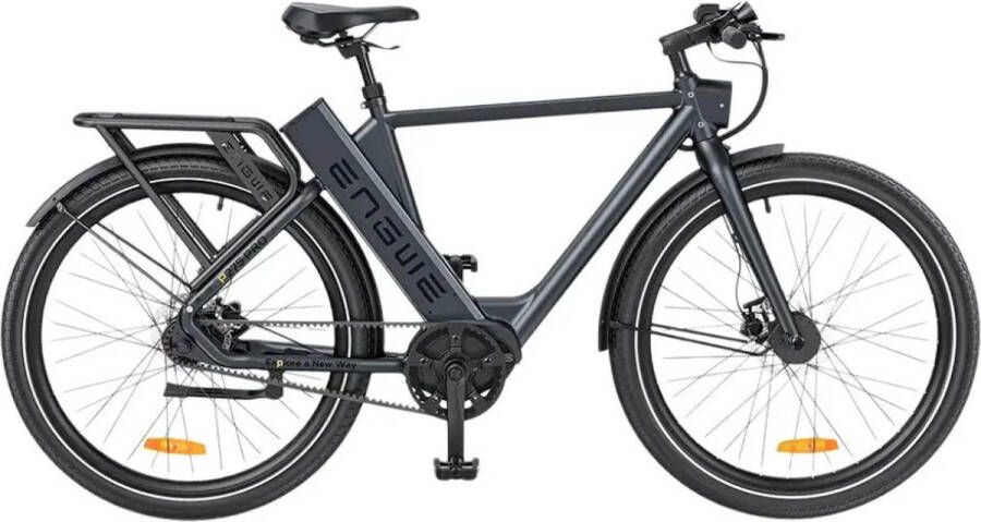 Engwe P275 Pro Elektrische Fiets – E-bike – Hoge Instap Carbon Riemaandrijving – 27.5 Inch 250W Motor 260 km Actieradius Hydraulische Schijfremmen Zwart