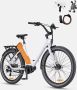 Engwe P275 ST Urban elektrische fiets 250W borstelloze middenmotor met koppelsensor 36V 19 2Ah accu maximaal bereik van 260 km hydraulische schijfrem 27 5'' spaakbanden SHI O 9-speed Wit Oranjeit - Thumbnail 1