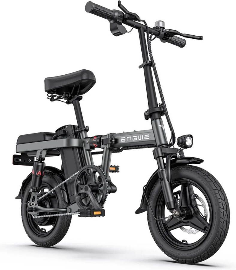 Engwe T14 Elektrische Vouwfiets Lichtgewicht Ontwerp 14 Inch 250W Motor 42 km Actieradius Mechanische Schijfrem Grijs