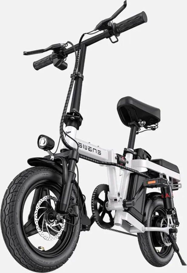 Engwe T14 Elektrische Vouwfiets Lichtgewicht Ontwerp 14 Inch 250W Motor 42 km Actieradius Mechanische Schijfrem Wit