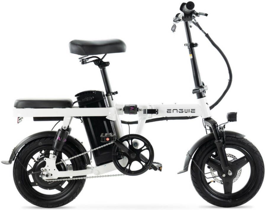 Engwe T14 Elektrische Vouwfiets Lichtgewicht Ontwerp 14 Inch 250W Motor 42 km Actieradius Mechanische Schijfremmen Wit