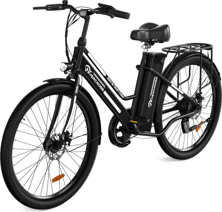 Evercross Elektrische fiets 26 inch 25km h 250W zwart