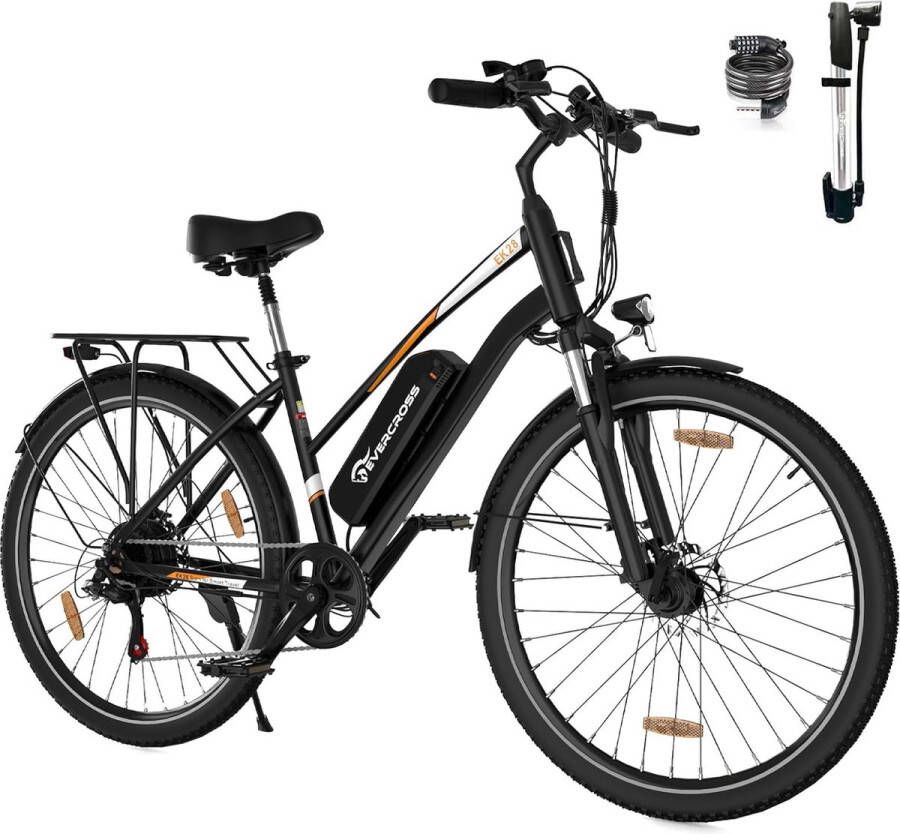 Hitway Elektrische Fiets BK33 E-Bike met 250W Middenmotor 26*2.35 Inch City Commuter EBike met Afneembare 36V 10.4Ah Lithium Batterij 7 Versnellingen IP54 Waterdicht - Foto 2