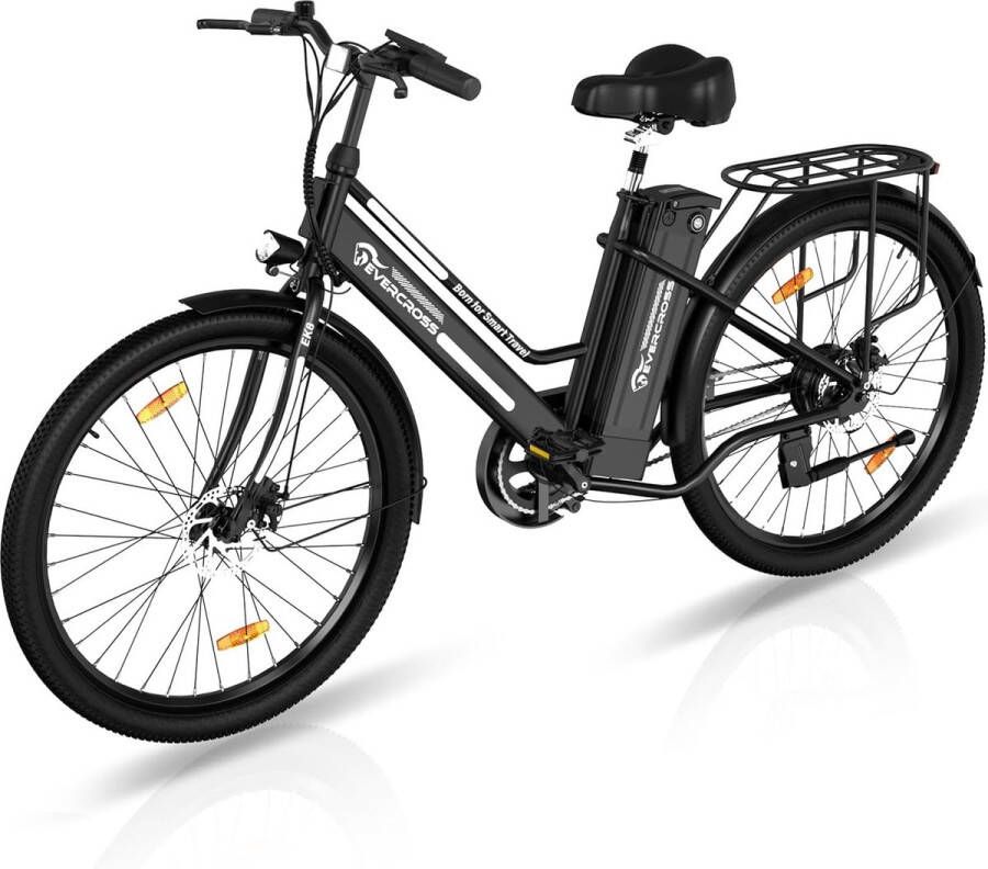 Evercross Elektrische Fiets EK8S 26 Inch City Commuter EBike met Afneembare 36V 12Ah Lithium Batterij E-Bike met 250W Motor Damesfiets IP54 Waterdicht