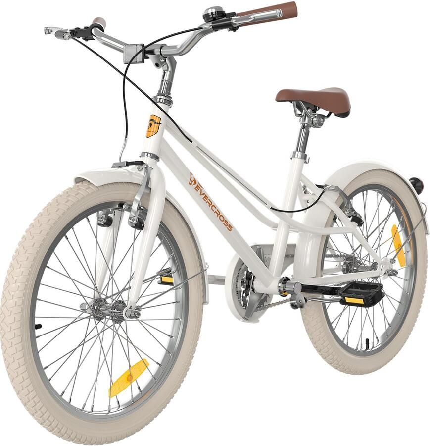 Evercross EM2 Kinderfiets 20 inch Wit Vintage Retro Design 6-12 jaar 115-150 cm