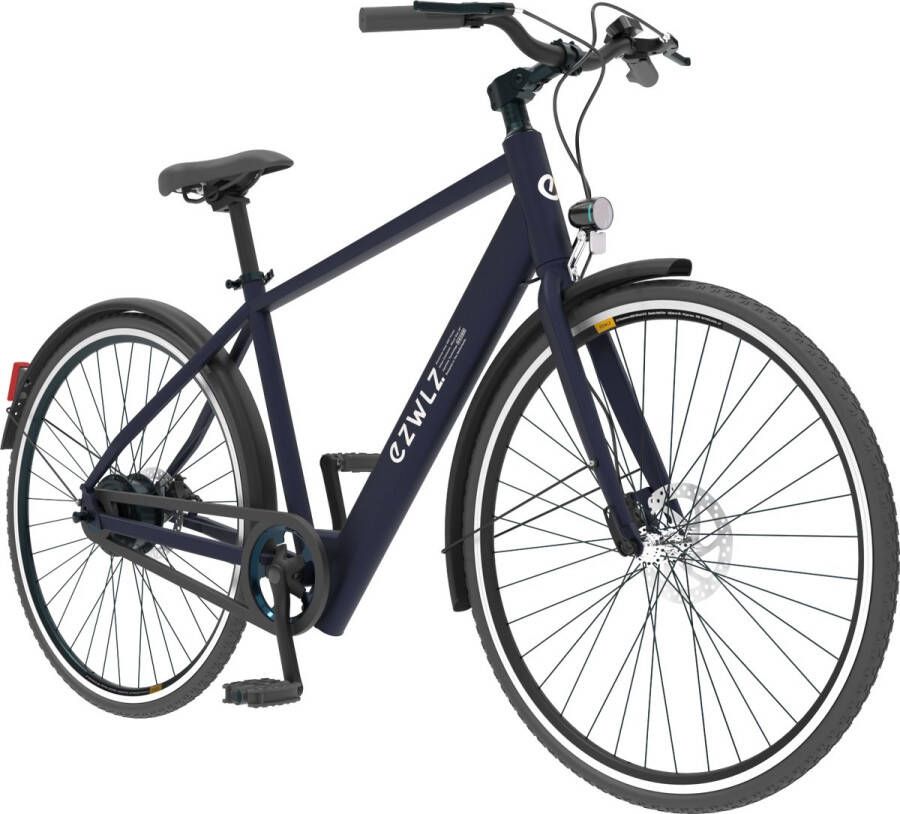 EZWLZ Elektrische Fiets Forenz H Actieradius 80 km YAMAHA Achterwielmotor Hybride E-Bike Elektrische fiets met 250W motor LCD Display Grijs Blauw