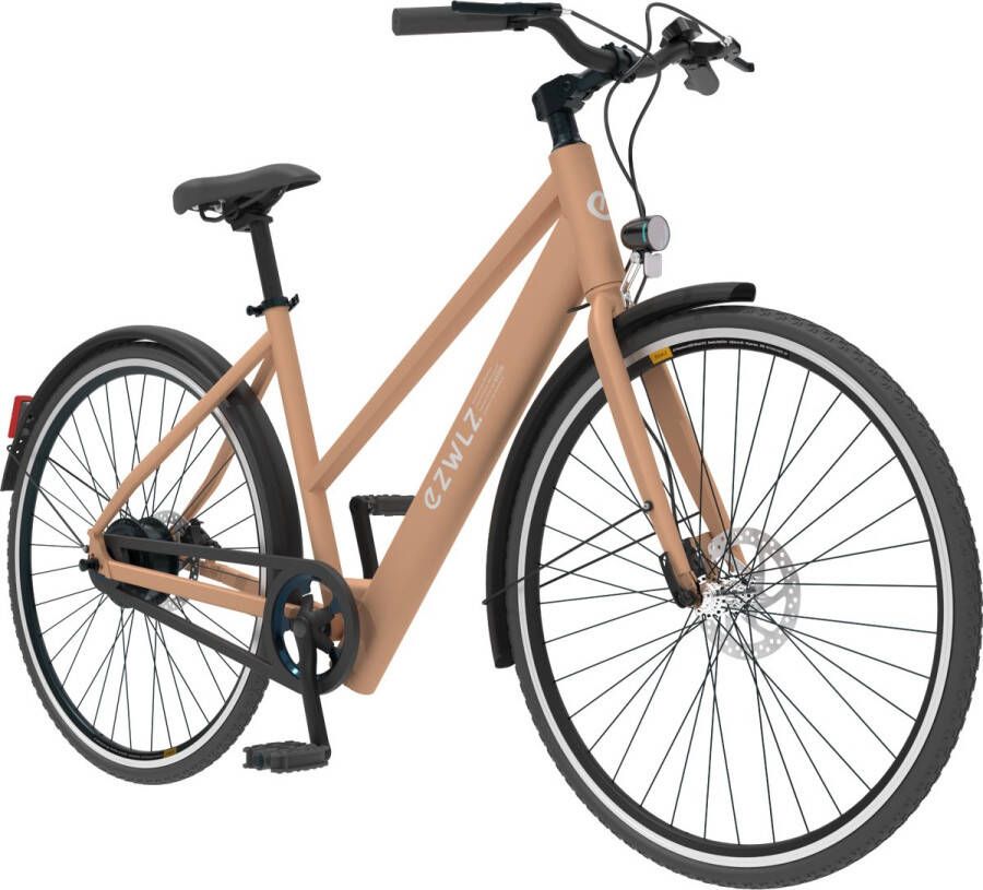 EZWLZ Elektrische Fiets Forenz L Actieradius 80 km YAMAHA Achterwielmotor Hybride E-Bike Elektrische fiets met 250W motor LCD Display Beige Zand