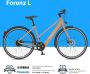 EZWLZ Elektrische Fiets Forenz L Actieradius 80 km YAMAHA Achterwielmotor Hybride E-Bike Elektrische fiets met 250W motor LCD Display Beige Zand - Thumbnail 1