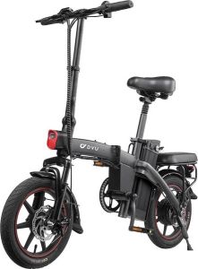 F-wheel DYU A5 Elektrische Vouwfiets E Bike 14 Inch 7.5 Ah 25km u Zwart