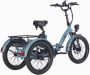 FAFREES Dik Klapfiets E-Bakfiets 20 Inch 48V 23.5Ah Accu Hydraulische Schijfrem Elektrische Fiets Elektrische Vrachtsfiets 180kg Blauw Driewieler E-Bike - Thumbnail 2