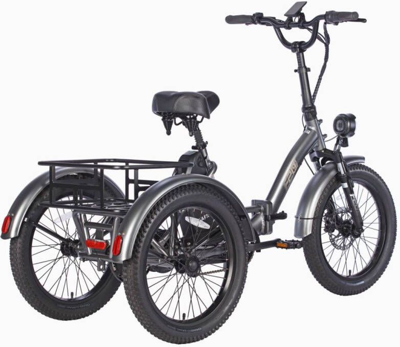 FAFREES Dik Klapfiets E-Bakfiets 20 Inch 48V 18Ah Accu Hydraulische Schijfremmen Elektrische Fiets Elektrische Vrachtsfiets 180kg Driewieler E-Bike