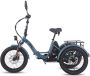 FAFREES Dik Klapfiets E-Bakfiets 20 Inch 48V 23.5Ah Accu Hydraulische Schijfrem Elektrische Fiets Elektrische Vrachtsfiets 180kg Blauw Driewieler E-Bike - Thumbnail 1