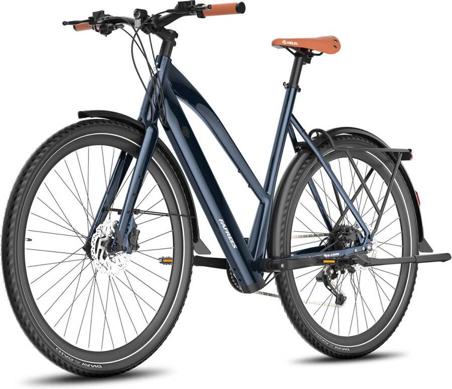 FAFREES Elektrische Fiets F700W 36V 10Ah Accu 100 km Actieradius 250W Motor 700×42C banden Hydraulische Schijfrem SHI O 9 Versnellingen LED Display Elektrische Stadsfiets- Blauw