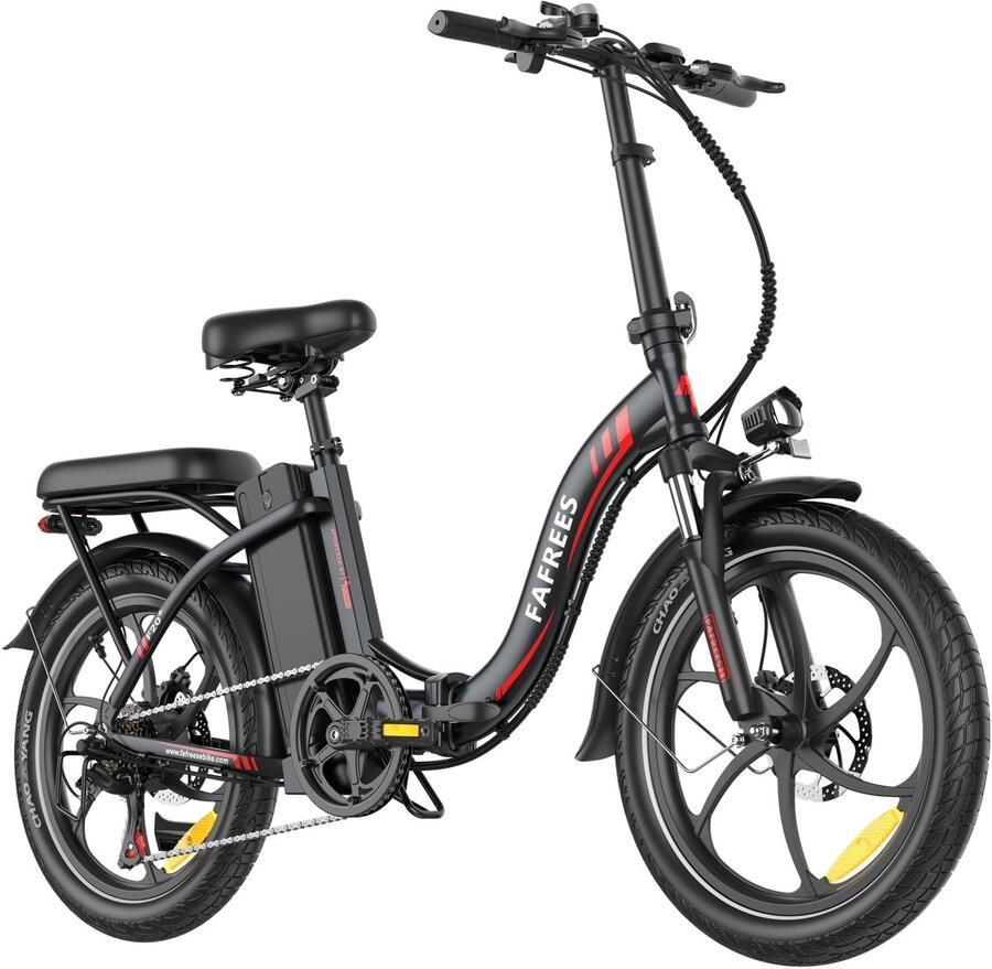 FAFREES 2026 Elektrische Vouwfiets – E-Bike – 20 x 3.0 Inch – 36V 20Ah Lithium Accu – 250 W – Maximaal bereik 100km – 7-speed versnelling – LCD Scherm – Aluminium Frame – Vouwfiets – Mechanische Schijfrem – Stadsfiets – Max. Belastbaar 150 kg – Zwart