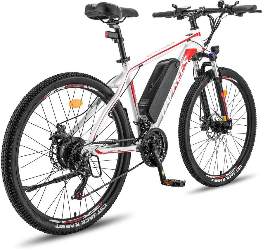 FAFREES 26 inch Elektrische Mountainbike 250W Motor Shi o 21 versnellingen Mechanische Schijfrem Elektrische Fiets– Roestbestendige aluminiumlegering – 13AH –IPX4 Stadsfiets –Trekkingfiets –Wit