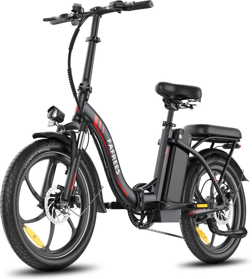 FAFREES F20+ Elektrische Fiets 250W Motor 36V 20Ah Accu 20x3 Banden 90km Bereik 25 km u Snelheid Zwart