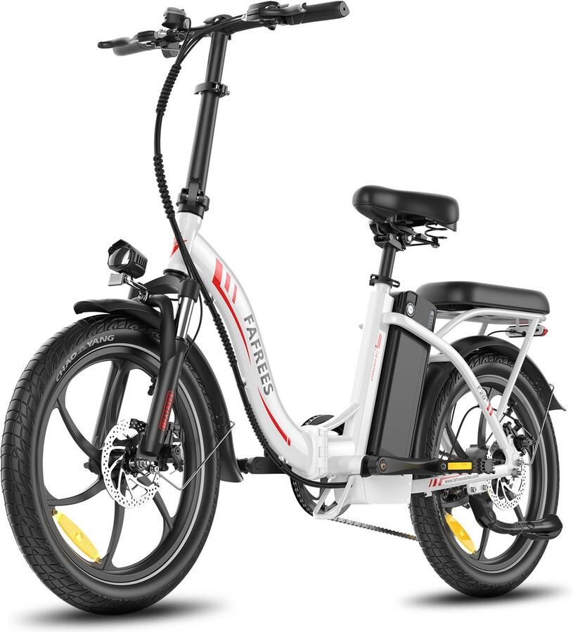 FAFREES F20+ Elektrische Fiets 250W Motor 36V 20Ah Accu 20x3 Banden 90km Bereik 25 km u Snelheid Wit