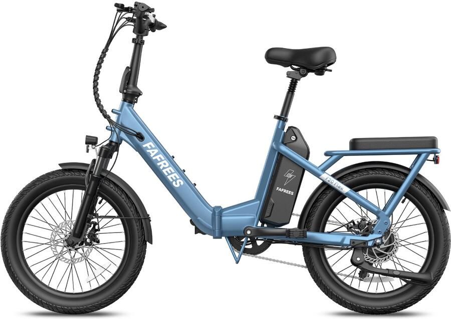 FAFREES F20 Flex Opvouwbare Elektrische Fiets – 36V 20Ah Accu 100km Bereik 7-Speed Shi o Dubbel Geveerd Torque Sensor –Blauw