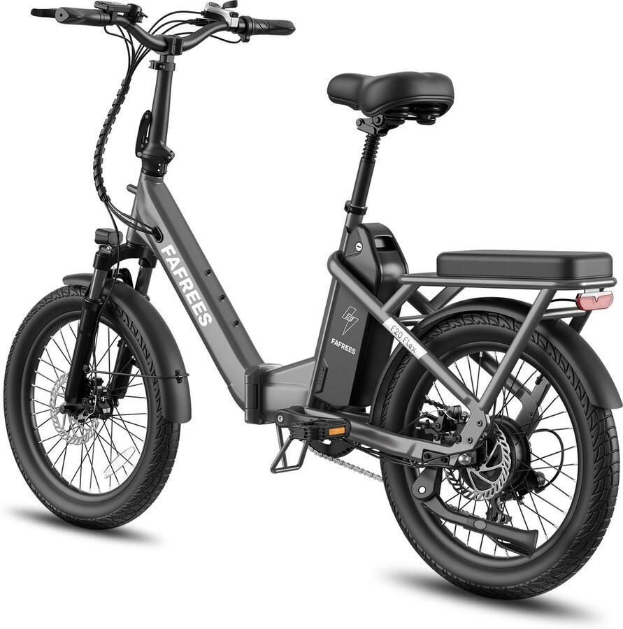 FAFREES F20 Flex Opvouwbare Elektrische Fiets – 36V 25Ah Accu 120km Bereik 7-Speed Shi o Dubbel Geveerd Torque Sensor – Zwart