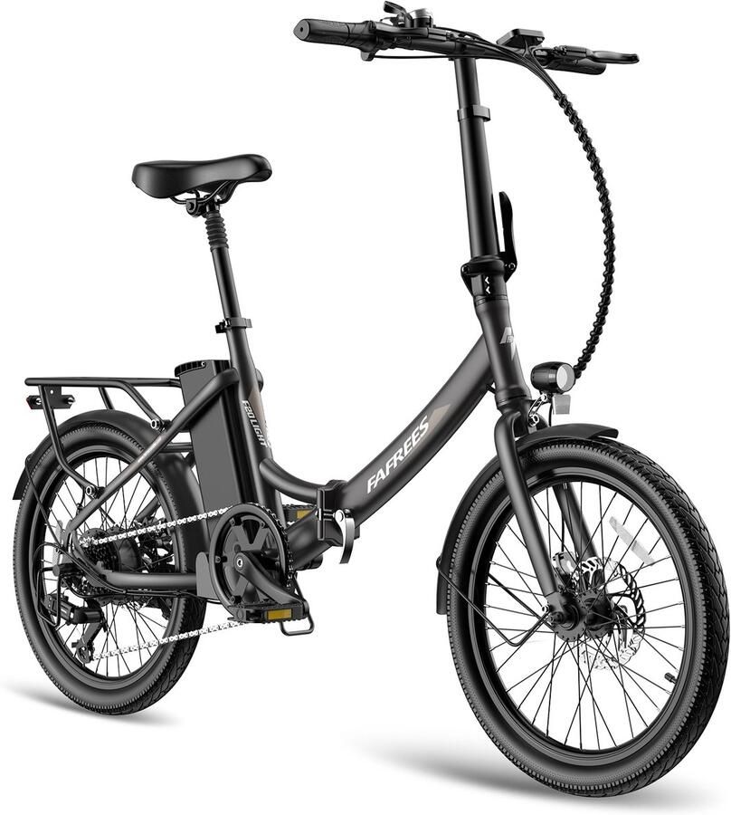 FAFREES F20 Light Opvouwbare Elektrische Fiets – 36V 20Ah Accu 100km Bereik 20 Banden 7-Speed Shi o-Zwart