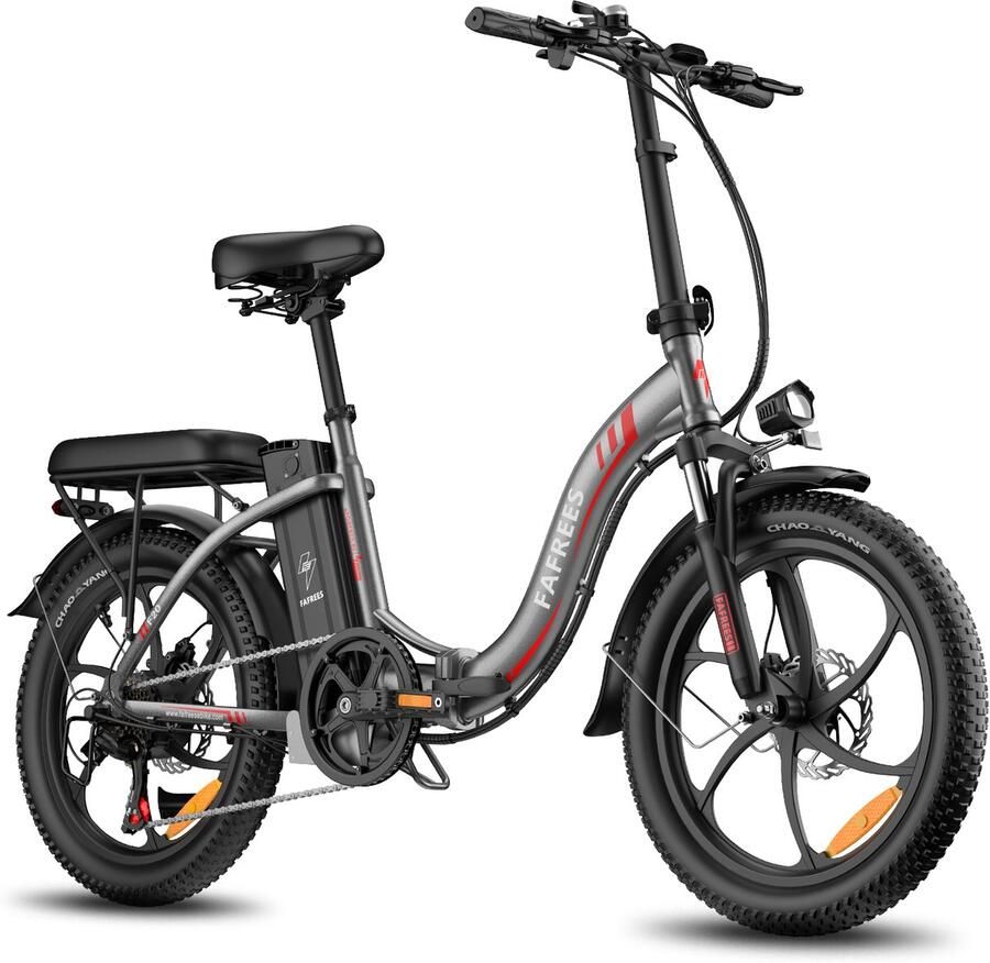 FAFREES F20 Opvouwbare Elektrische Fiets – 20 Vetbanden 36V 18Ah Accu 120km Bereik 7-Speed Shi o Dubbel Geveerd