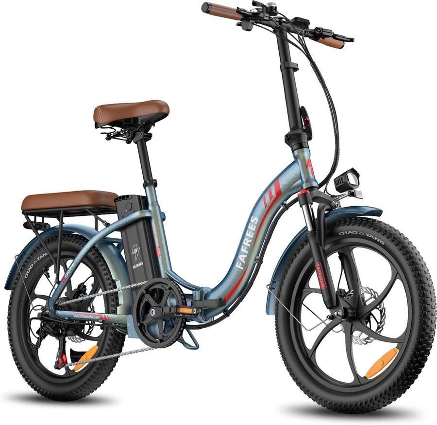 FAFREES F20 Pro Opvouwbare Elektrische Fiets – 250W Motor 36V 20Ah Accu 120km Bereik 7-Speed Shi o Dubbel Geveerd – Chameleon Lak