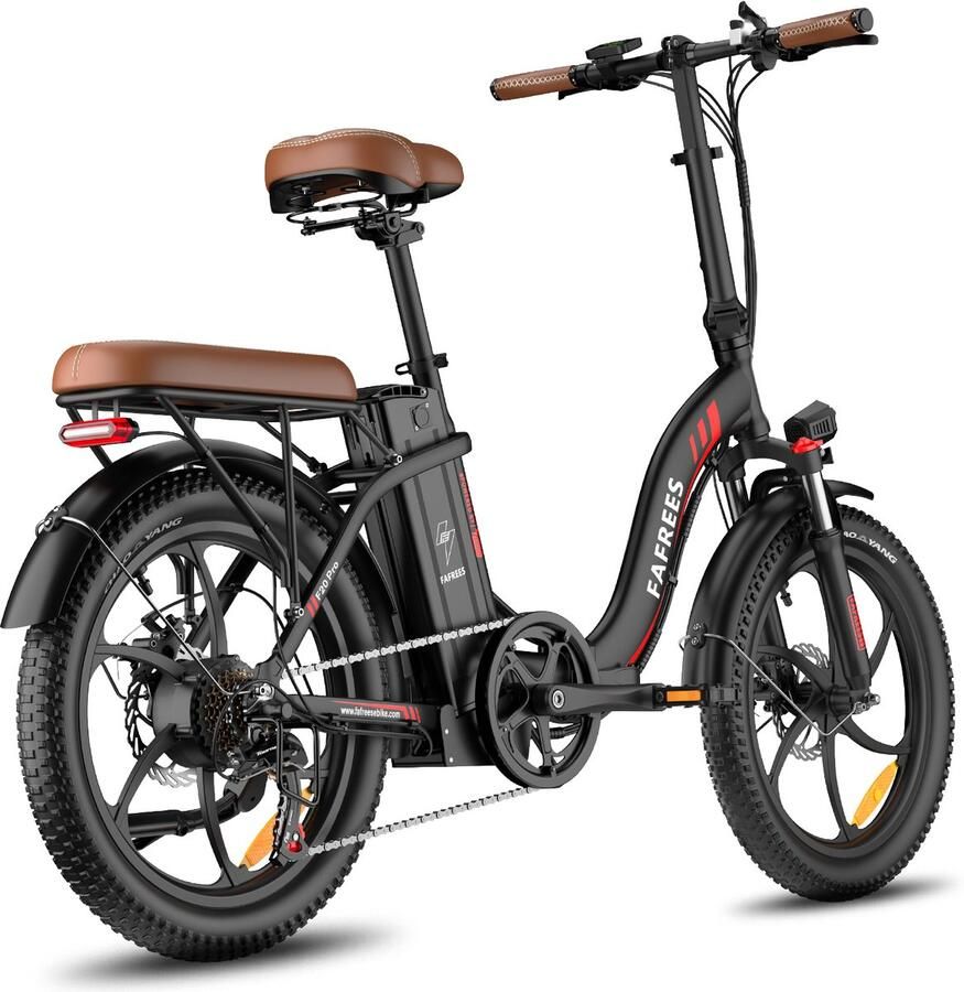 FAFREES F20 Pro Opvouwbare Elektrische Fiets – 250W Motor 36V 20Ah Accu 120km Bereik 7-Speed Shi o Dubbel Geveerd- Zwart