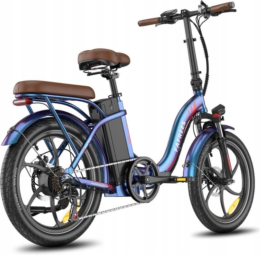 FAFREES F20+ Pro Opvouwbare Elektrische Fiets – 36V 25Ah Accu 120km Bereik 7-Speed Shi o 20x3.0 Banden – Blauw