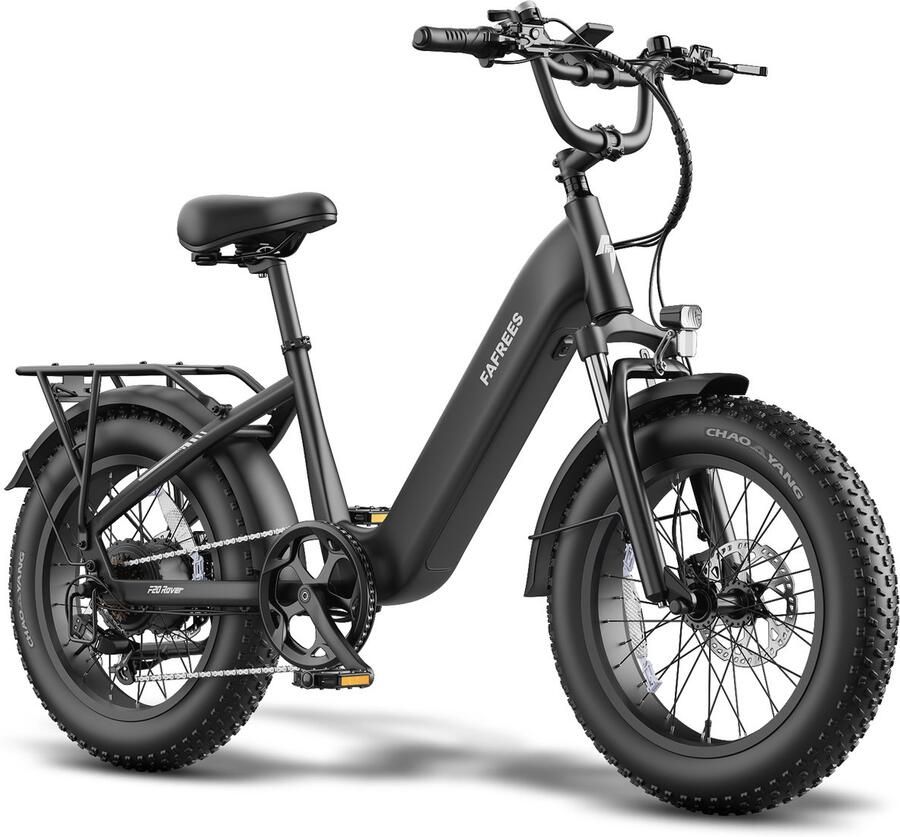 FAFREES F20 Rover Compacte 20'' Fat-Tire E-Bike – 48V 15Ah Accu 80km Bereik 55Nm Koppel Hydraulische Rem – Zwart