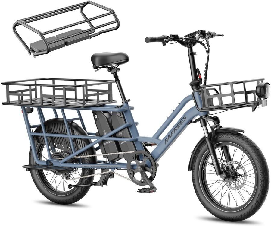 FAFREES F20 Rover Compacte 20'' Fat-Tire E-Bike – 48V 15Ah Accu 80km Bereik 55Nm Koppel Hydraulische Rem –Blauw