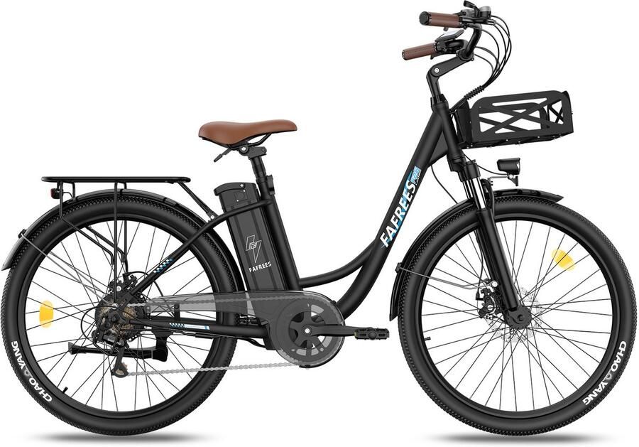 FAFREES F26 Lasting Elektrische Stadsfiets – 250W Motor 36V 25Ah Accu 140km Bereik 26 Banden 7 Versnellingen