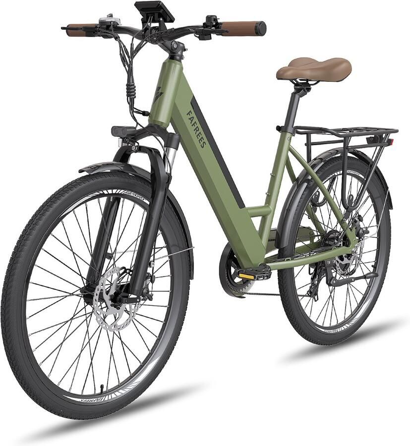 FAFREES F26 PRO Stads Elektrische Fiets 250W Motor 36V 14.5Ah Accu 26x1.75 Banden 90km Bereik 25 km u Snelheid Groen