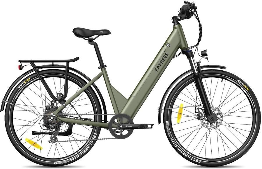 FAFREES F28 Pro Elektrische Stadsfiets – 27.5 Wielen 36V 15Ah Accu 65km Bereik 7-Speed Shi o Dubbel Geveerd – Step-Through Frame