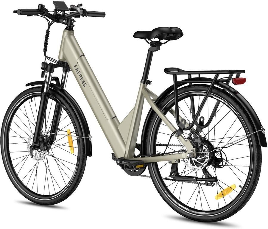 FAFREES F28 Pro Elektrische Stadsfiets – 27.5 Wielen 36V 15Ah Accu 65km Bereik 7-Speed Shi o Dubbel Geveerd – Step-Through Frame
