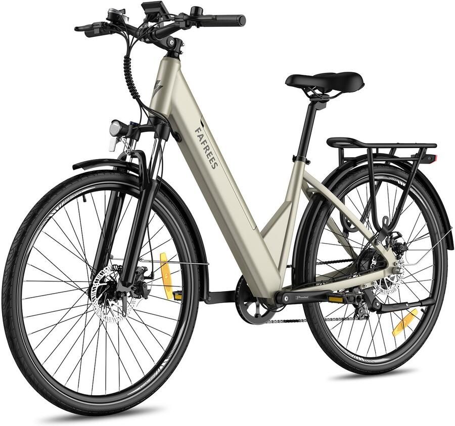 FAFREES F28 Pro Elektrische Stadsfiets – 27.5 Wielen 36V 15Ah Accu 65km Bereik 7-Speed Shi o Dubbel Geveerd – Step-Through Frame