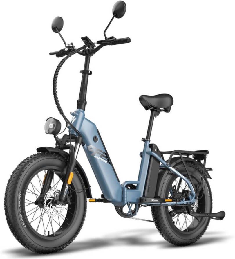 FAFREES FF20 Polar Fatbike E-Bike voor & 20 inch vouwfiets 48V 12Ah*2 accu 65N.m motor 150kg draagvermogen 170KM bereikelektrische fatbikes Toegestaan voor kentekenregistratieElektrische Fiets Blauw