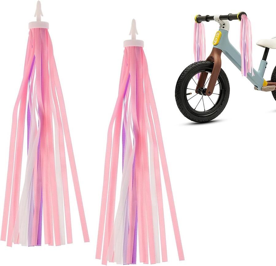 Famanu – Regenboog fiets streamers set kleurrijke stuurversiering voor kinderfiets en loopfiets