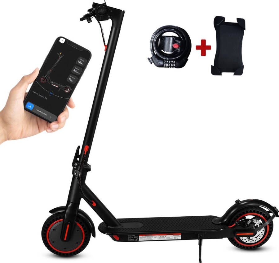 Fat Wheelz Elektrische Step Pro voor Volwassenen Elektrische Scooter met 8.5''banden Motorvermogen E Step van 350W Bereik tot 28km aan Snelheid van 25km u Met App