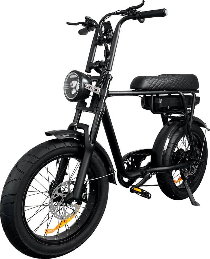 Fat Wheelz FW4 Black Edition Fatbike E-bike 250Watt 25 km u 20” Banden – 7 Versnellingen met alarm