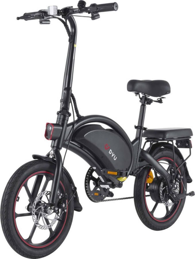 Fattire DYU D16 Opvouwbare e-bike 250 watt motorvermogen topsnelheid 25 km u Fat tire 16 banden
