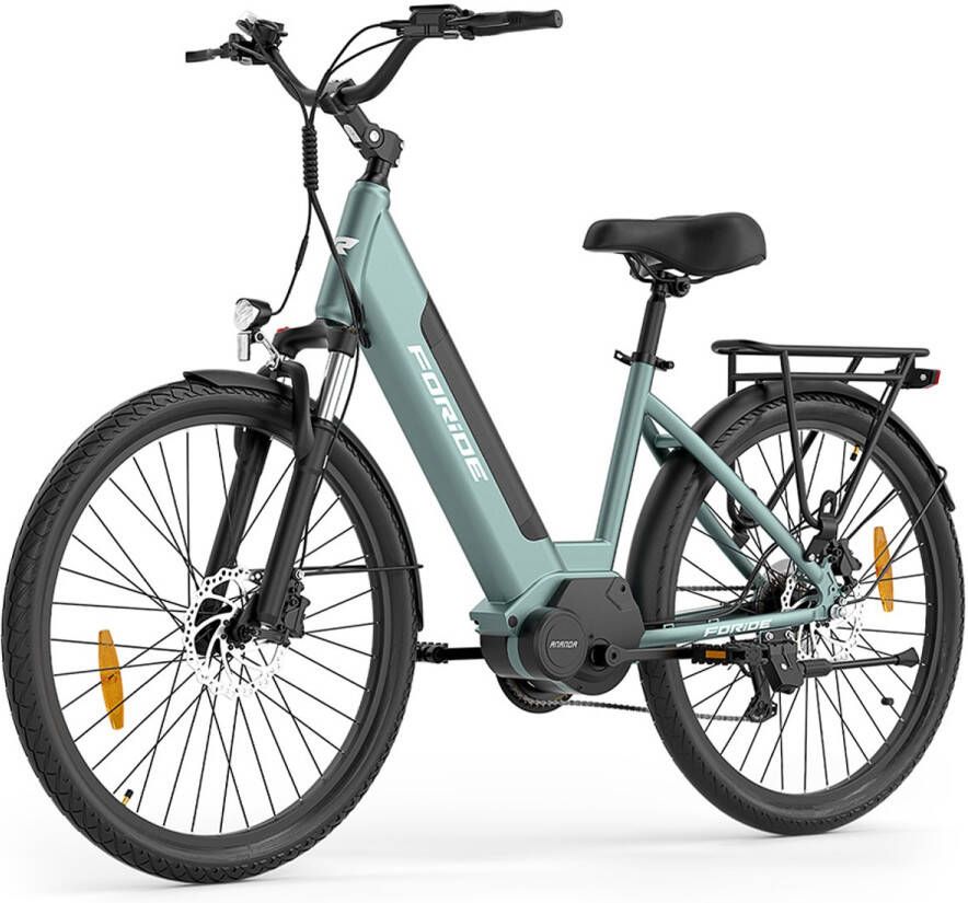 FORIDE Urbano 1 Middenmotor Verborgen accu EU-stekker 36V250W 13Ah E-bike-Soepel vermogen dagelijkse prestaties-Accu met groot bereik en snel gemakkelijk opladen-Betrouwbare controle met hydraulische remmen-Vergrendelbare vering en soepel schakelen