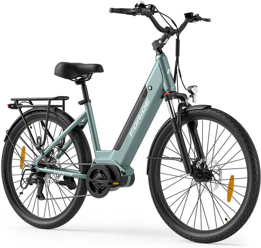 FORIDE Urbano 1 Middenmotor Verborgen accu EU-stekker 36V250W 13Ah E-bike-Soepel vermogen dagelijkse prestaties-Accu met groot bereik en snel gemakkelijk opladen-Betrouwbare controle met hydraulische rem -Vergrendelbare vering en soepel schakelen